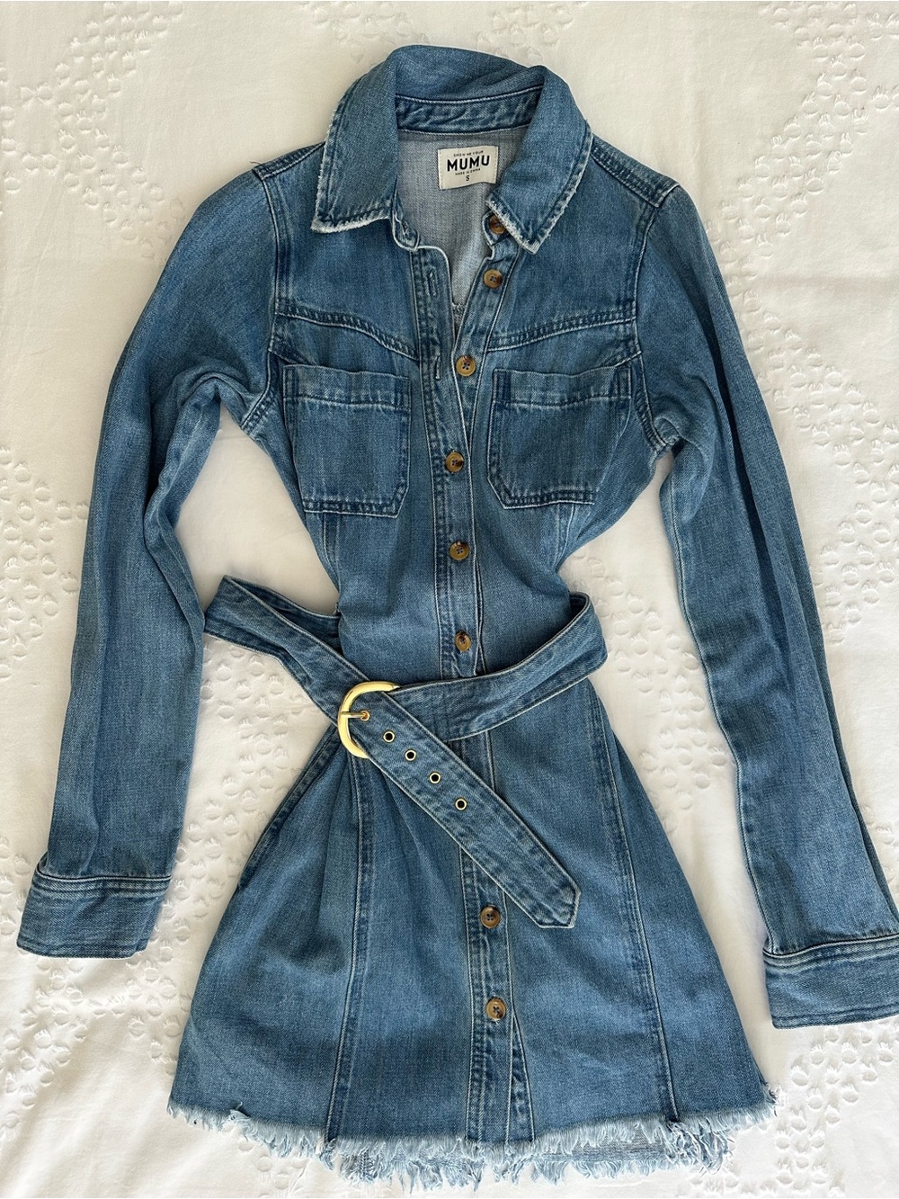 SHOW ME YOUR MUMU DURANGO DENIM DRESS Size Small - Picture 4 of 9